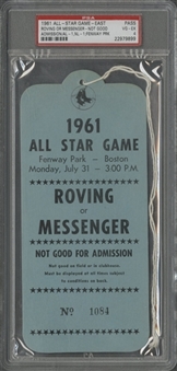 1961 MLB All Star Game Press Messenger Pass Fenway Park (PSA)